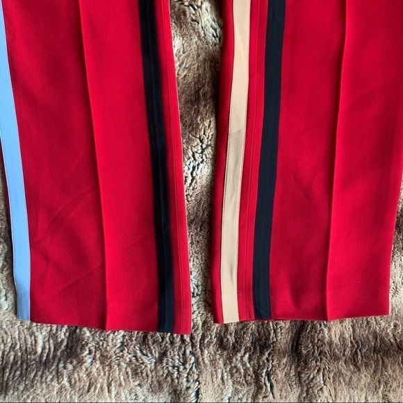 Nº21 Tuxedo Side Stripe Red Straight Leg Pants - Picture 4 of 12